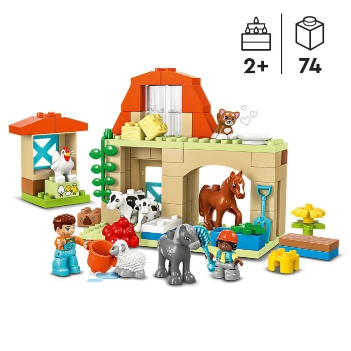 LEGO\u002010416\u0020DUPLO\u0020My\u0020Town\u0020takes\u0020care\u0020of\u0020farm\u0020animals,\u0020educational\u0020toys\u0020for\u0020babies,\u0020house,\u0020horse\u0020minifigures.