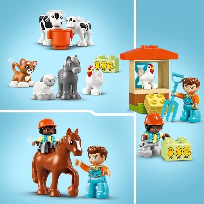 LEGO\u002010416\u0020DUPLO\u0020My\u0020Town\u0020takes\u0020care\u0020of\u0020farm\u0020animals,\u0020educational\u0020toys\u0020for\u0020babies,\u0020house,\u0020horse\u0020minifigures.