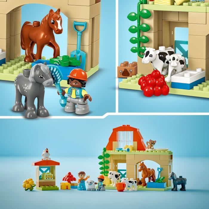 LEGO\u002010416\u0020DUPLO\u0020My\u0020Town\u0020takes\u0020care\u0020of\u0020farm\u0020animals,\u0020educational\u0020toys\u0020for\u0020babies,\u0020house,\u0020horse\u0020minifigures.