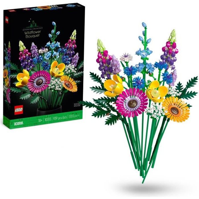 LEGO\u0020\u002Diconen\u002010313\u0020Bouquet\u0020wilde\u0020bloemen,\u0020kunstmatige\u0020planten\u0020met\u0020papavers,\u0020voor\u0020volwassenen