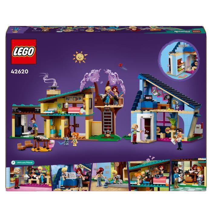 LEGO\u002042620\u0020Friends\u0020Olly\u0020en\u0020Paisley\u0027s\u0020familiehuis,\u0020poppenspeelgoed\u0020met\u0020figuren\u0020en\u0020accessoires