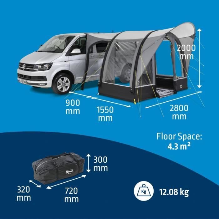 KAMPA\u0020Opblaasbare\u0020luifel\u0020voor\u0020bestelwagens\u0020Sprint\u0020Air\u0020Weathershield\u002068D