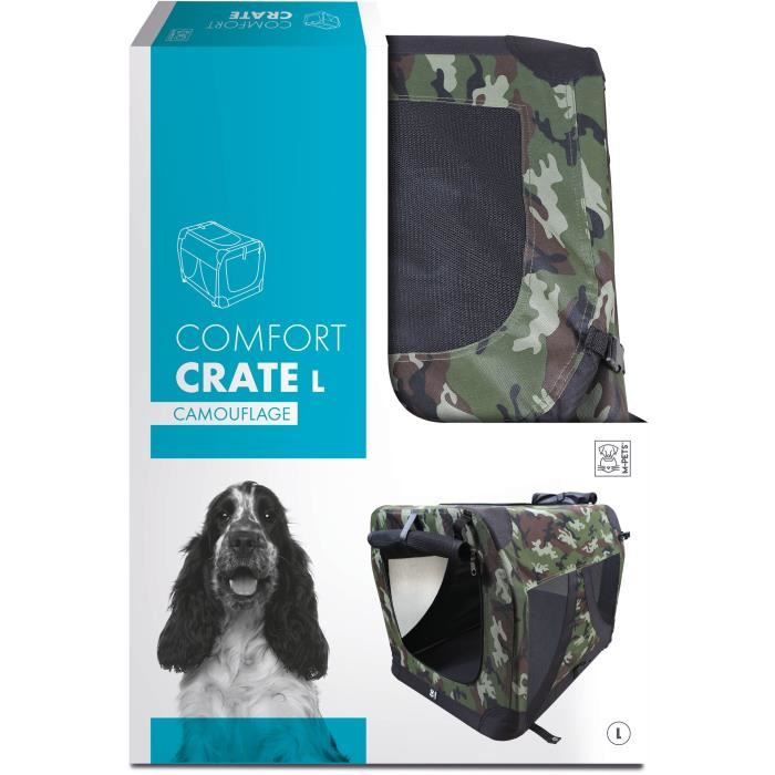 Transportbox\u0020\u002D\u0020M\u0020PETS\u0020\u002D\u0020COMFORTKRAT\u0020L\u0020\u002D\u0020Camouflage\u0020\u002D\u0020Opvouwbaar\u0020\u002D\u0020Metalen\u0020frame\u0020\u002D\u0020Ventilatieroosters