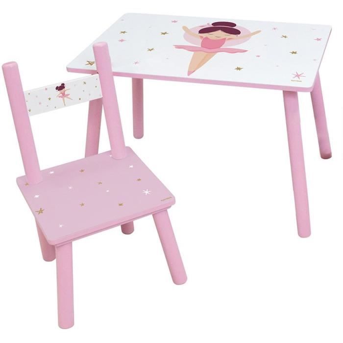 Danser\u0020Ballerina\u0020Tafel\u0020met\u0020stoel\u0020voor\u0020kinderen\u0020Roze\u002DWit