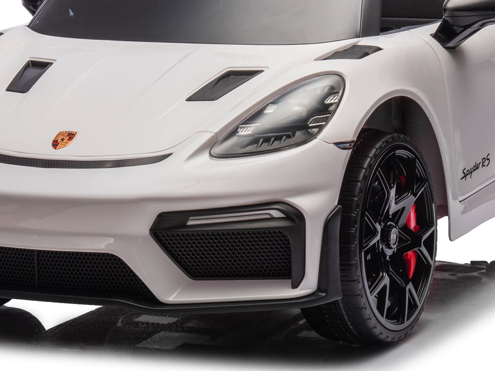 Porsche\u0020Spyder\u0020RS,\u002012\u0020volt\u0020Kinder\u0020Accu\u0020Auto,\u0020rubberen\u0020banden,\u0020lederen\u0020zitje\u0020en\u0020meer\u0021