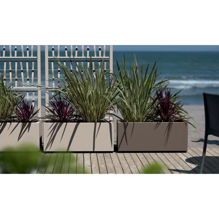 Ethica\u0020rechthoekige\u0020bloembak\u002080\u0020cm\u0020met\u0020grafiet\u0020traliewerk