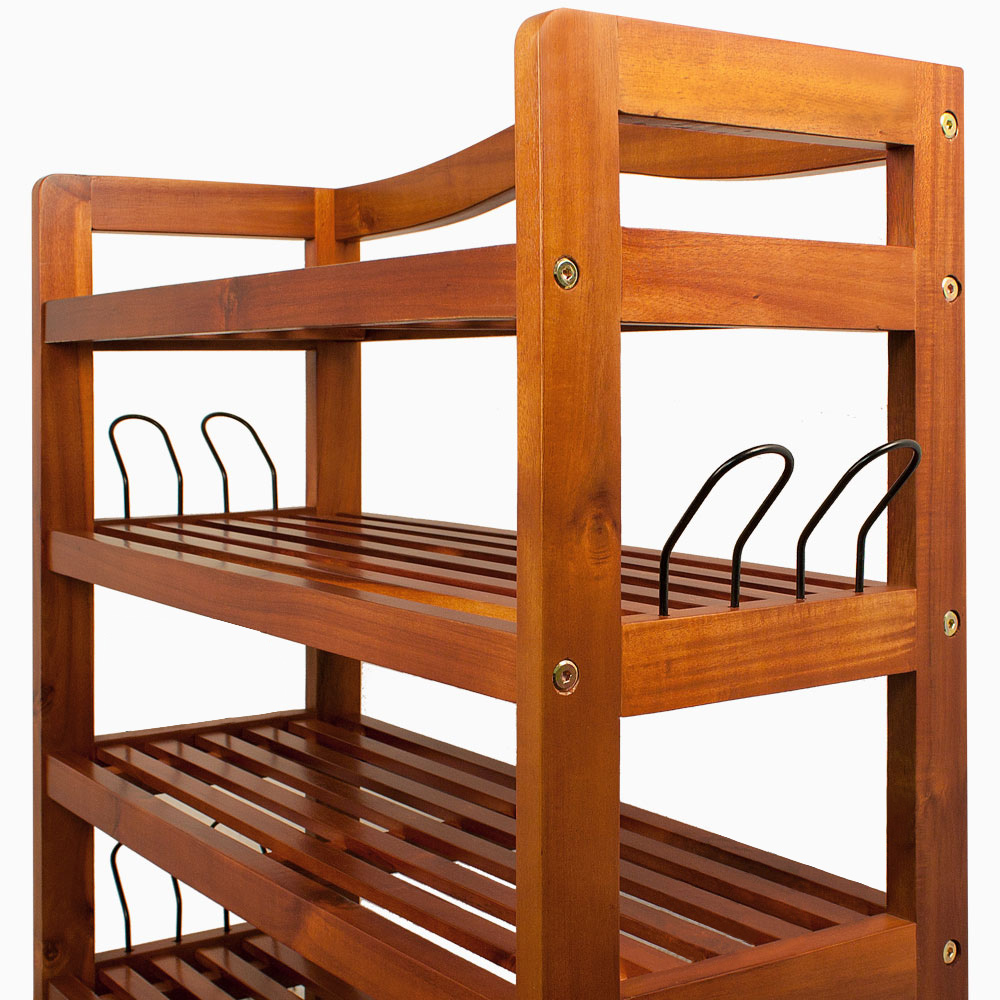 Acacia\u0020houten\u0020schoenenrek\u00205\u0020planken