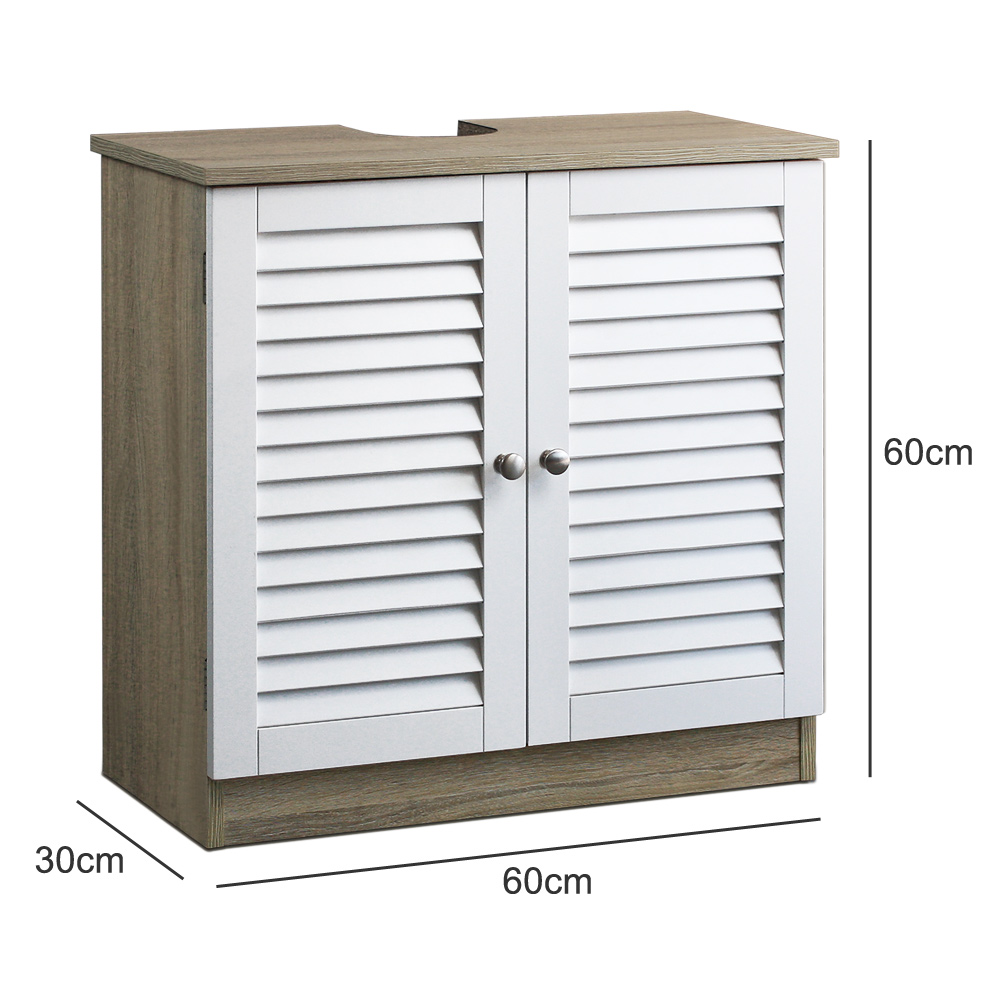 Wastafelonderkast\u0020in\u0020bruin\u002Dwit