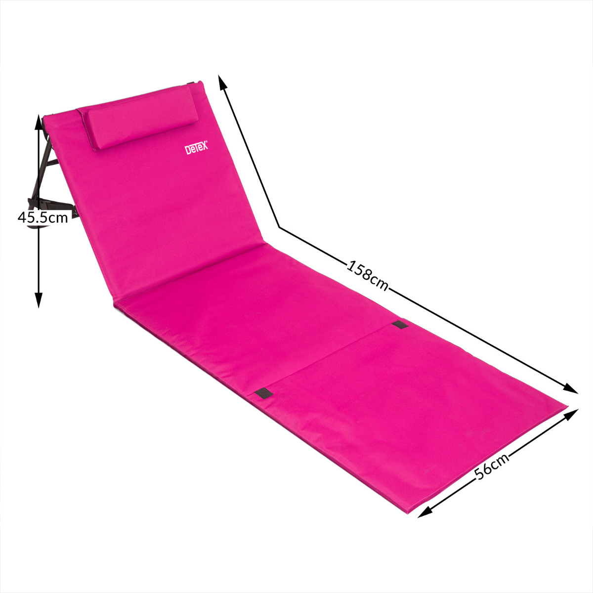 Strandmat\u0020met\u0020Rugleuning\u0020en\u0020Kussen\u0020158cm\u0020x\u002056cm\u0020roze Strandmat\u0020met\u0020Rugleuning\u0020en\u0020Kussen\u0020158cm\u0020x\u002056cm\u0020roze