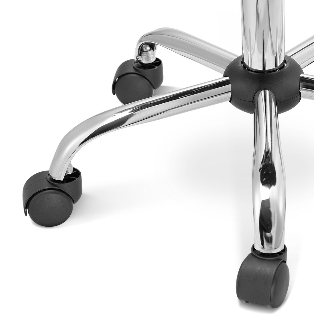 Draaikruk\u0020met\u0020verchroomd\u0020stalen\u0020basis\u0020\u002B\u0020rugleuning\u0020wit