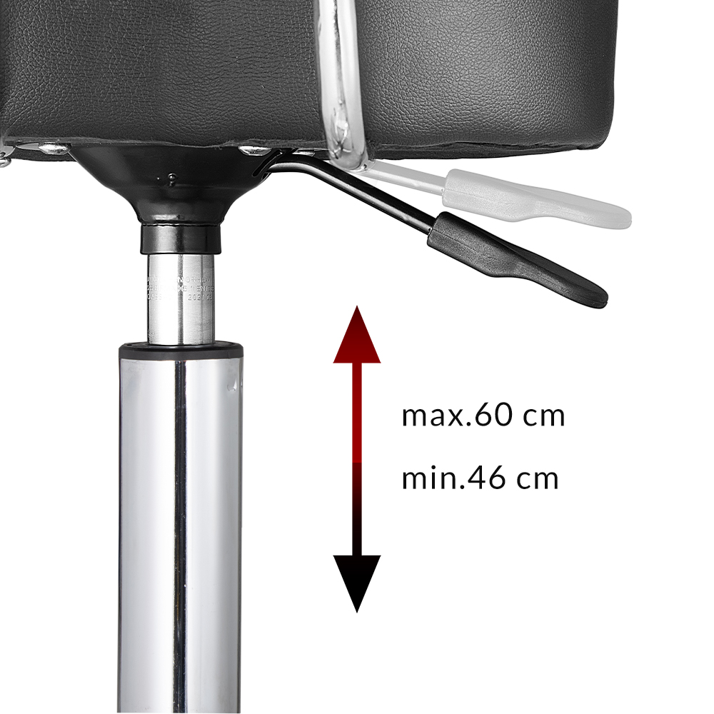 Draaikruk\u0020met\u0020verchroomd\u0020stalen\u0020basis\u0020\u002B\u0020rugleuning\u0020zwart