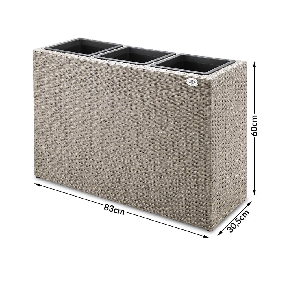 Polyrattan\u0020Bloembak\u00203\u0020delig\u0020Creme\u002083x30,5x60cm\u0020 Polyrattan\u0020Bloembak\u00203\u0020delig\u0020Creme\u002083x30,5x60cm\u0020
