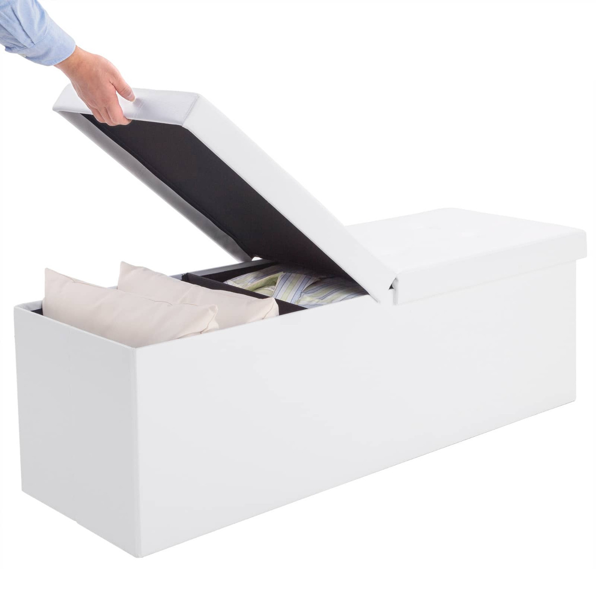 Opvouwbare\u0020Zitbank\u0020met\u0020opbergruimte\u0020en\u0020deksel\u0020\u002D\u0020115cm\u0020\u002D\u0020Wit Opvouwbare\u0020Zitbank\u0020met\u0020opbergruimte\u0020en\u0020deksel\u0020\u002D\u0020115cm\u0020\u002D\u0020Wit