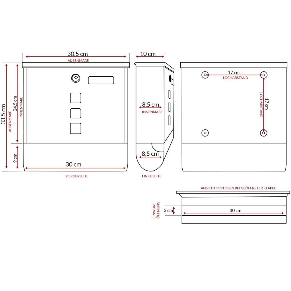 Brievenbus\u0020met\u0020krantenset\u0020wit\u002030,5x8,5x33,5cm Brievenbus\u0020met\u0020krantenset\u0020wit\u002030,5x8,5x33,5cm