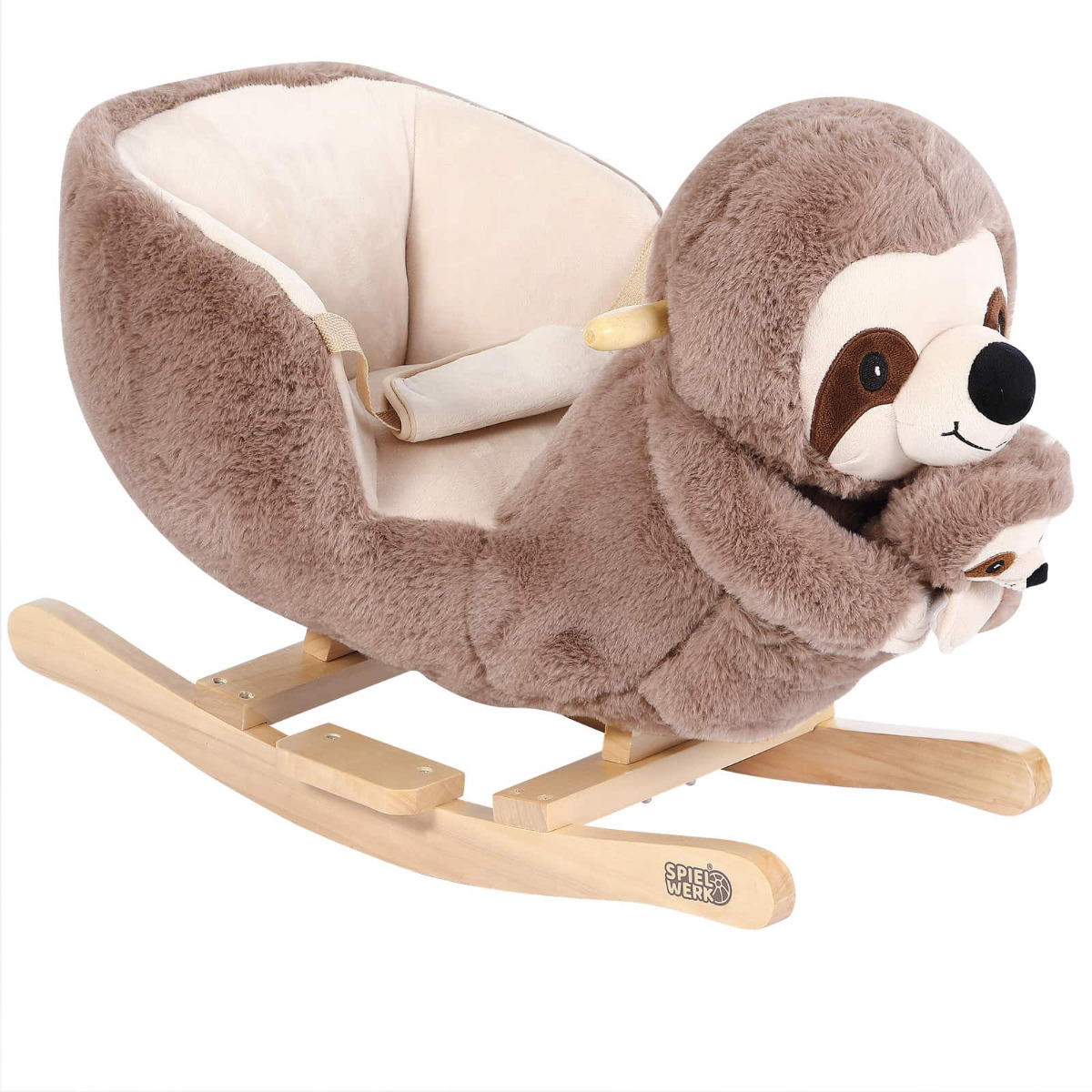 Schommeldier\u0020Luiaard\u0020Bruin\u0020met\u0020Veiligheidsriem\u0020en\u0020muziek