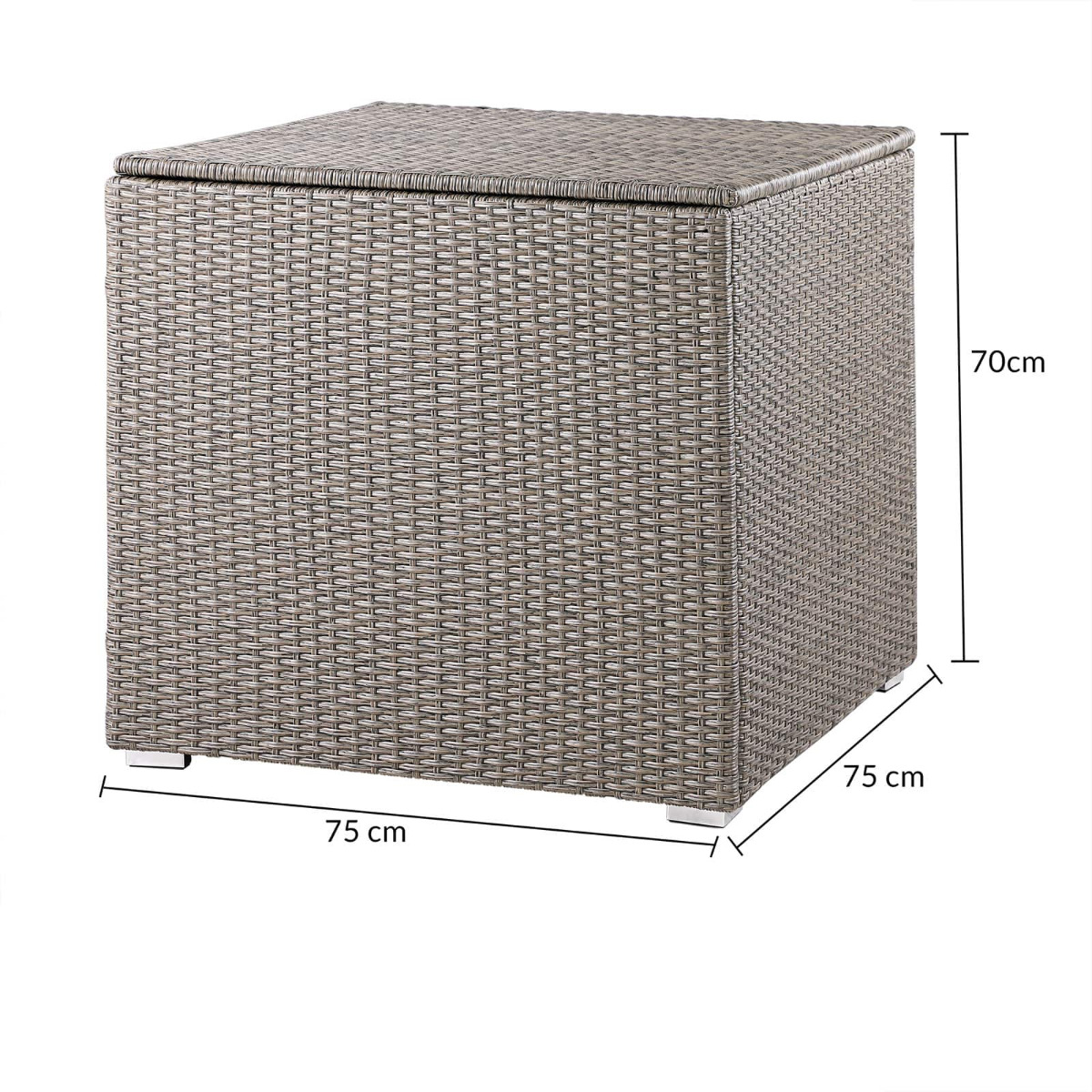 Polyrattan\u0020Kussenbox\u0020Beige\u0020318L Polyrattan\u0020Kussenbox\u0020Beige\u0020318L