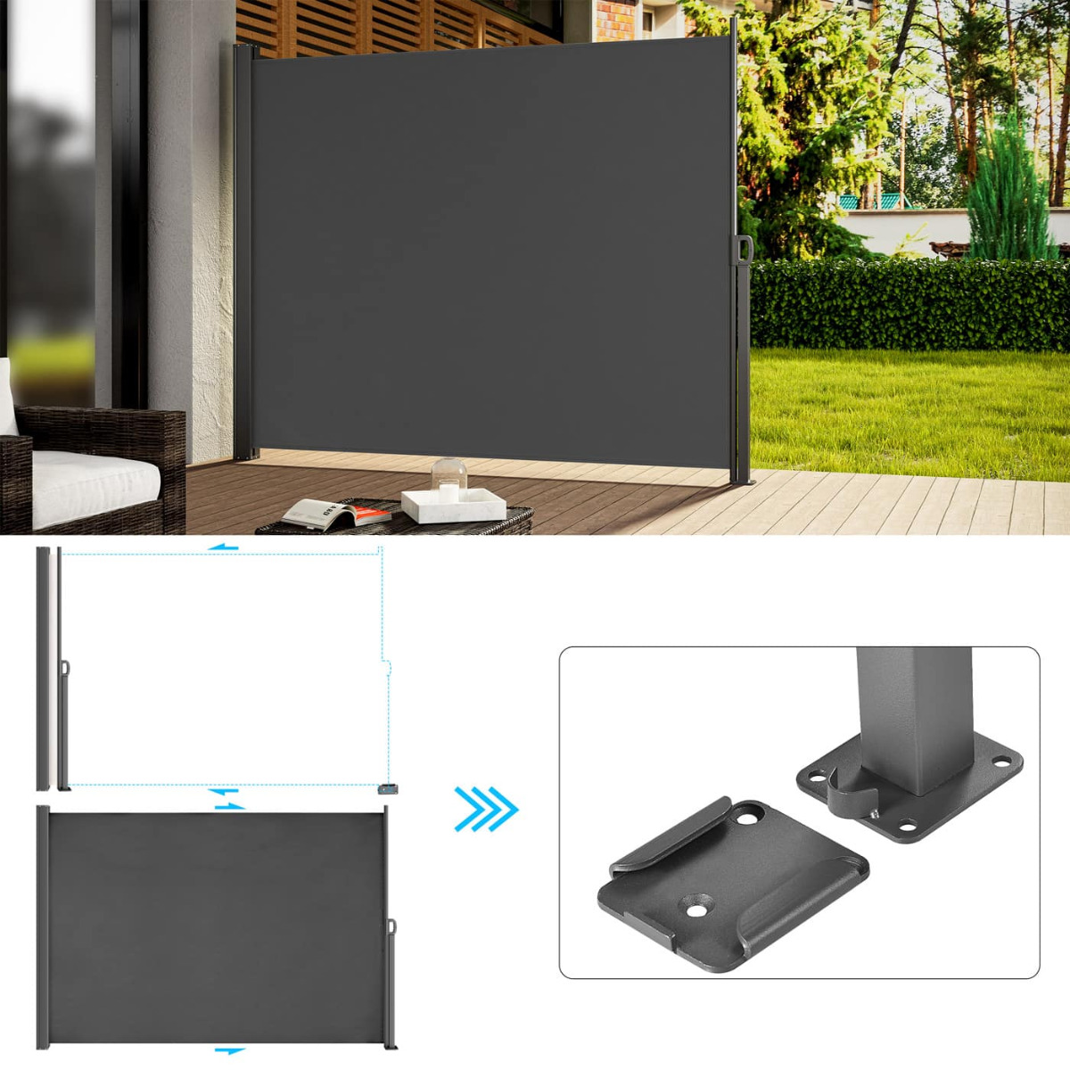 Zijluifel\u0020Nosara\u0020Antraciet\u0020180x300cm\u0020Uitschuifbaar