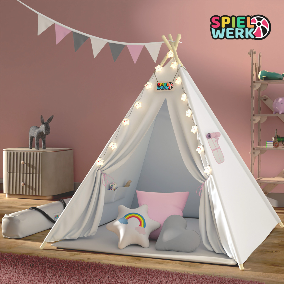 Tipi\u0020Speeltent\u0020Roze\u0020160x120x120cm Tipi\u0020Speeltent\u0020Roze\u0020160x120x120cm