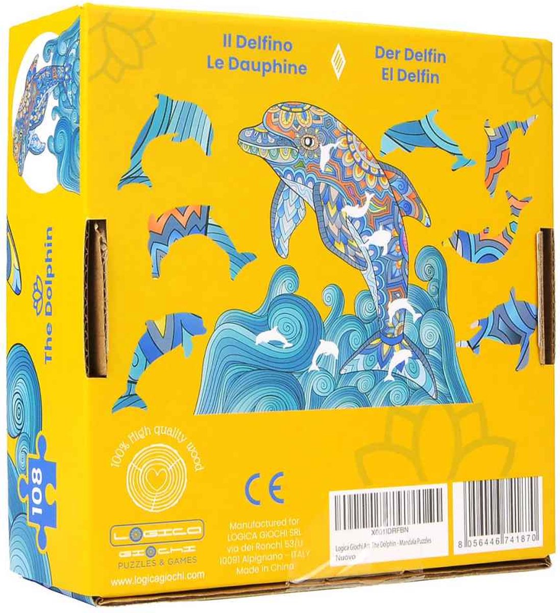 Logica\u0020Giochi\u0020Mandala\u0020Houten\u0020Legpuzzel\u0020Dolfijn