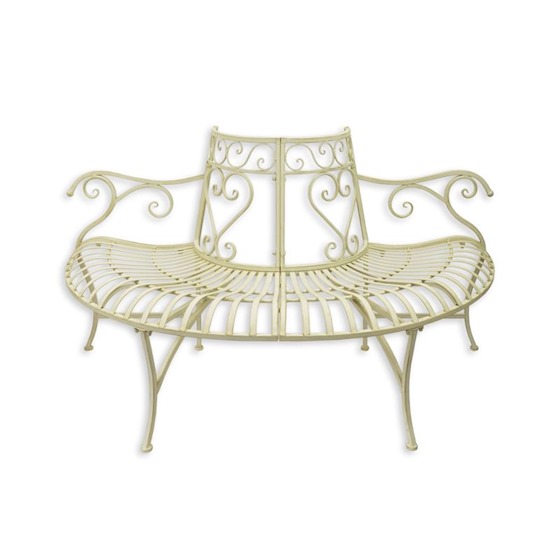 Demi\u0020ronde\u0020ijzeren\u0020witte\u0020boom\u0020bank