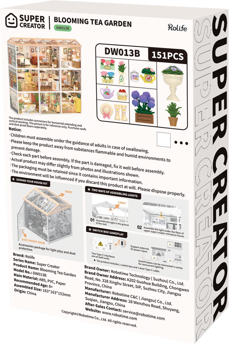 Robotime\u0020Super\u0020Store\u0020Blooming\u0020Tea\u0020Garden\u0020Miniatuurhuisje\u0020Modelbouw Robotime\u0020Super\u0020Store\u0020Blooming\u0020Tea\u0020Garden\u0020Miniatuurhuisje\u0020Modelbouw