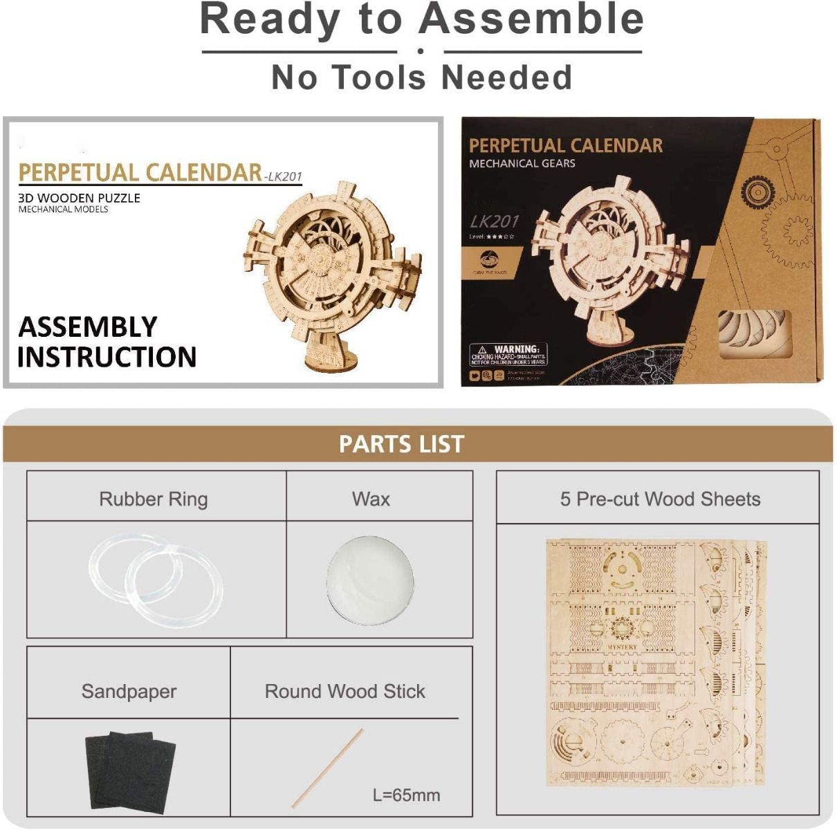 Robotime\u0020luxe\u0020eeuwigdurende\u0020kalender\u0020\u002D\u002052\u0020onderdelen\u0020Bouwpakket\u0020