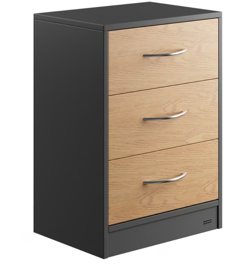 Ladenkast\u0020Nachtkastje\u0020Eloise\u0020Hout\u0020Grijs\u002054x39x28cm