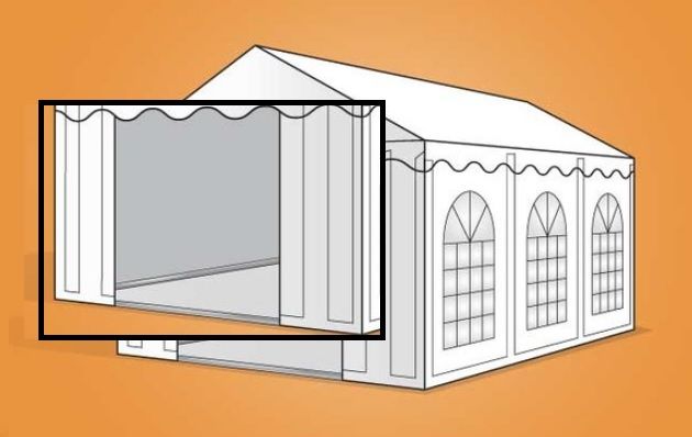 Eindwand\u0020PVC\u0020met\u0020deuringang\u00205\u0020mtr\u0020breed\u0020BEIGE