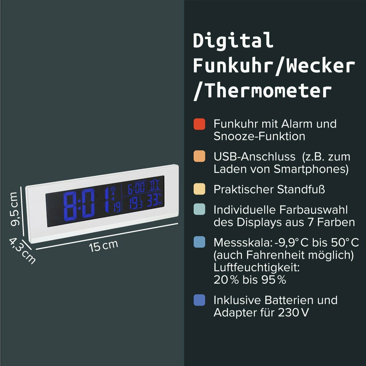 Fackelmann\u0020Tecno\u0020thermo\u002D\u002Fhygrometer,\u0020klok\u0020wit\u0020met\u0020usb