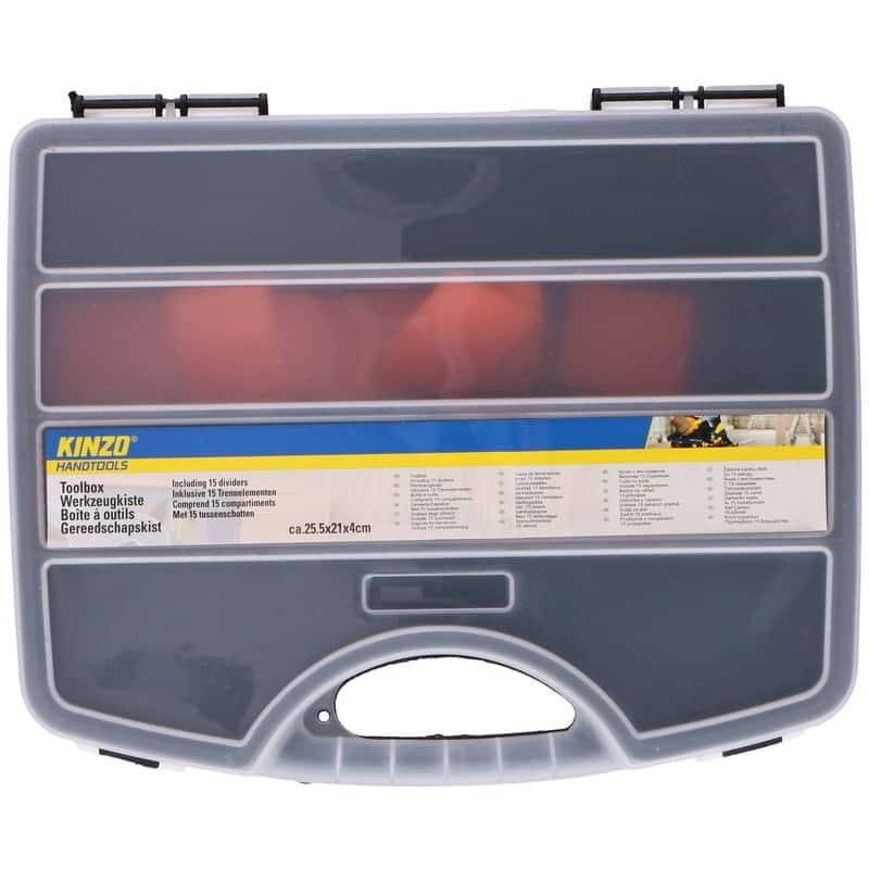 Kinzo\u0020gereedschapkist\u002025\u0020x\u002021\u0020x\u00204\u0020cm