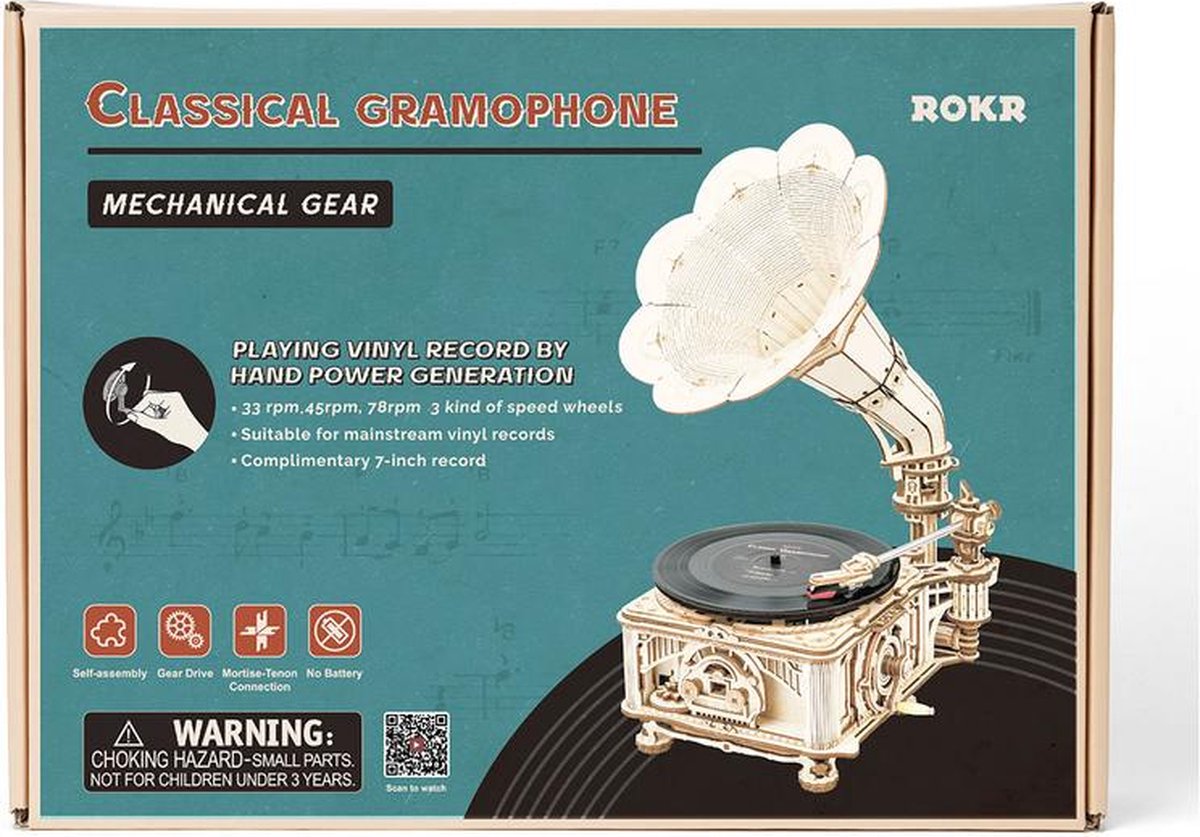 Robotime\u0020Klassieke\u0020Elektrische\u0020Handgrammofoon\u0020Houten\u0020Modelbouw Robotime\u0020Klassieke\u0020Elektrische\u0020Handgrammofoon\u0020Houten\u0020Modelbouw