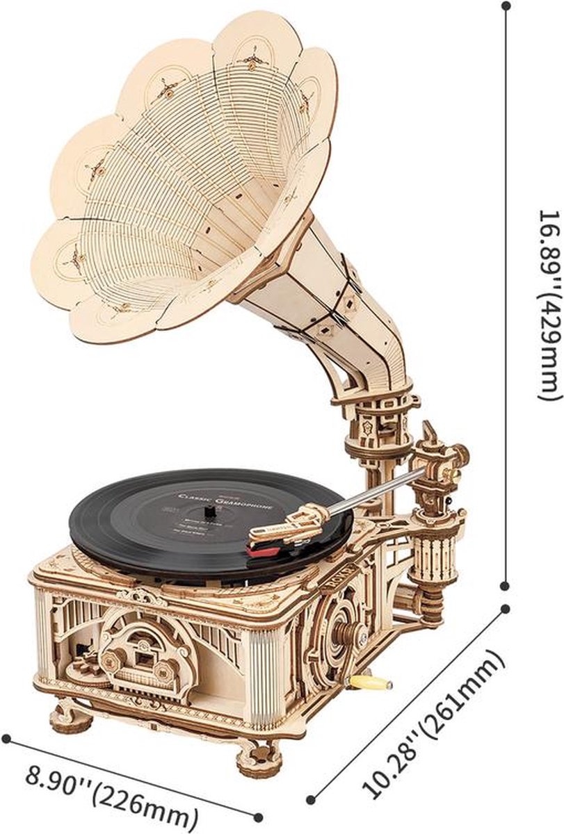 Robotime\u0020Klassieke\u0020Elektrische\u0020Handgrammofoon\u0020Houten\u0020Modelbouw Robotime\u0020Klassieke\u0020Elektrische\u0020Handgrammofoon\u0020Houten\u0020Modelbouw