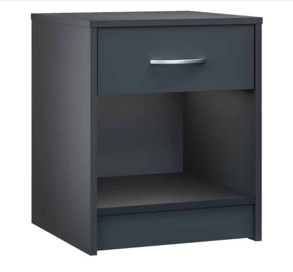 Nachtkastje\u0020Hamburg\u0020Antraciet\u002050x40x35cm\u0020
