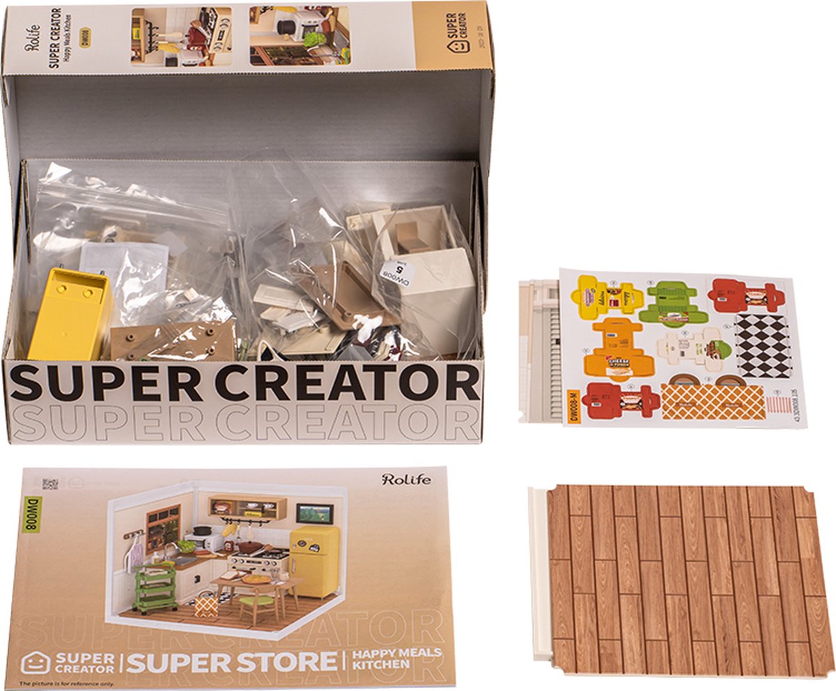 Robotime\u0020Happy\u0020Meals\u0020Kitchen\u0020DIY\u0020Modelbouw\u0020Knutselen