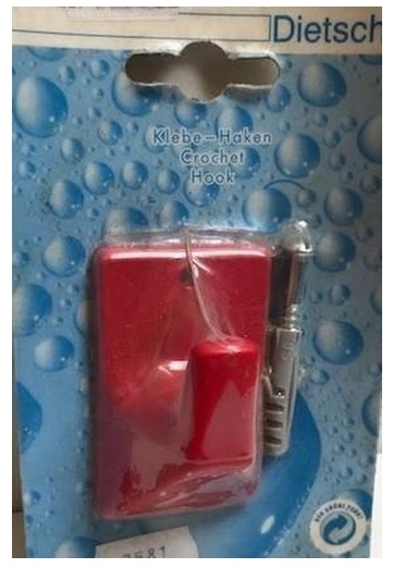 Universele\u0020handdoekhaak\u0020zelfklevend\u0020rood