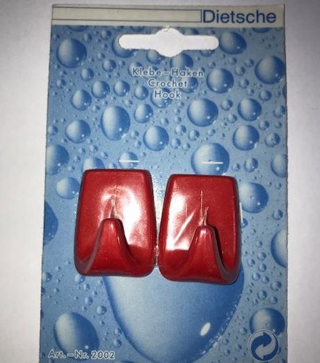 Universele\u0020handdoekhaken\u0020zelfklevend\u0020\u0028setje\u0020van\u00202\u0029\u0020rood