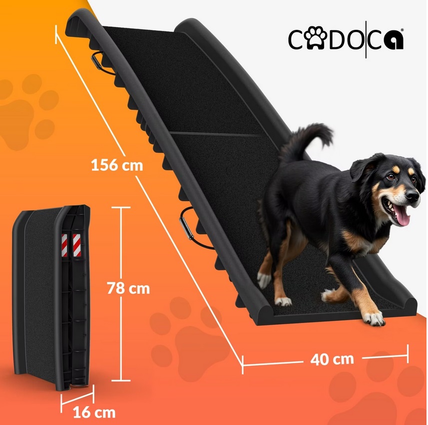 Hondenhelling\u0020auto\u0020Zwart\u0020156x40x16cm\u0020opvouwbaar