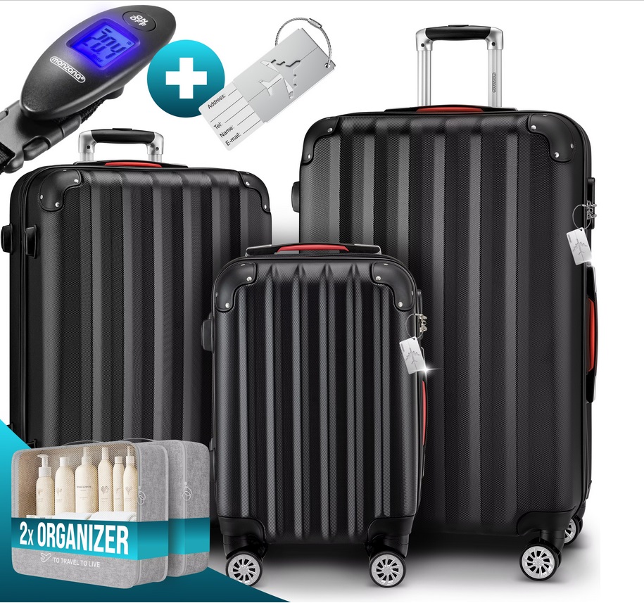 Reiskoffers\u0020Zwart\u00203\u002Ddelig\u0020ABS\u0020met\u0020gratis\u0020accessoires\u0020 Reiskoffers\u0020Zwart\u00203\u002Ddelig\u0020ABS\u0020met\u0020gratis\u0020accessoires\u0020