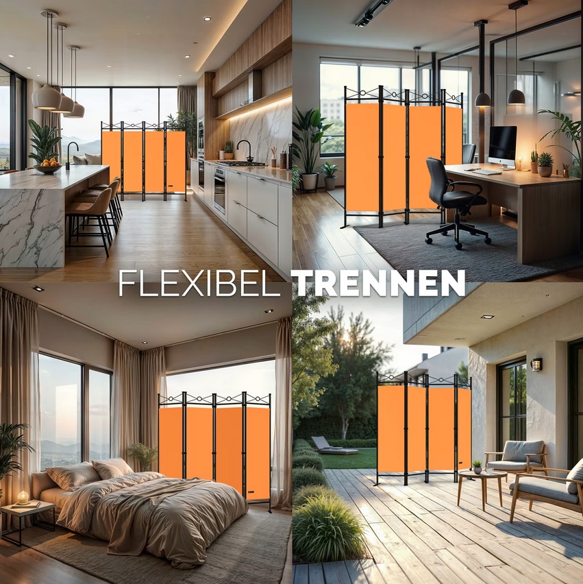 Kamerscherm\u0020Inklapbaar\u0020180\u0020x\u0020163cm\u0020Oranje