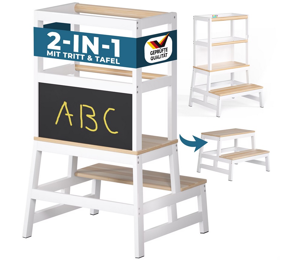 Speeltoren\u0020Leertoren\u0020Barn\u0020Wit\u0020Naturel\u0020grenenhout