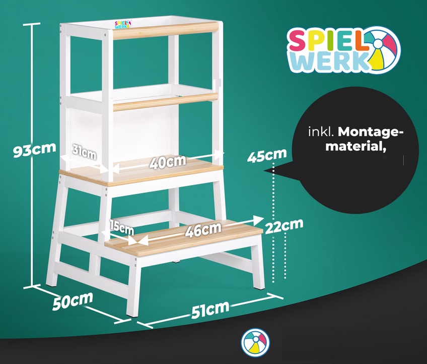 Speeltoren\u0020Leertoren\u0020Barn\u0020Wit\u0020Naturel\u0020grenenhout