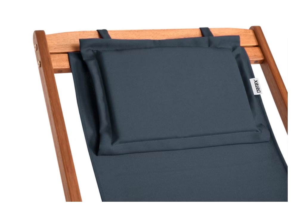 Ligstoel\u0020Antraciet\u0020Acaciahout\u002094x60x94cm