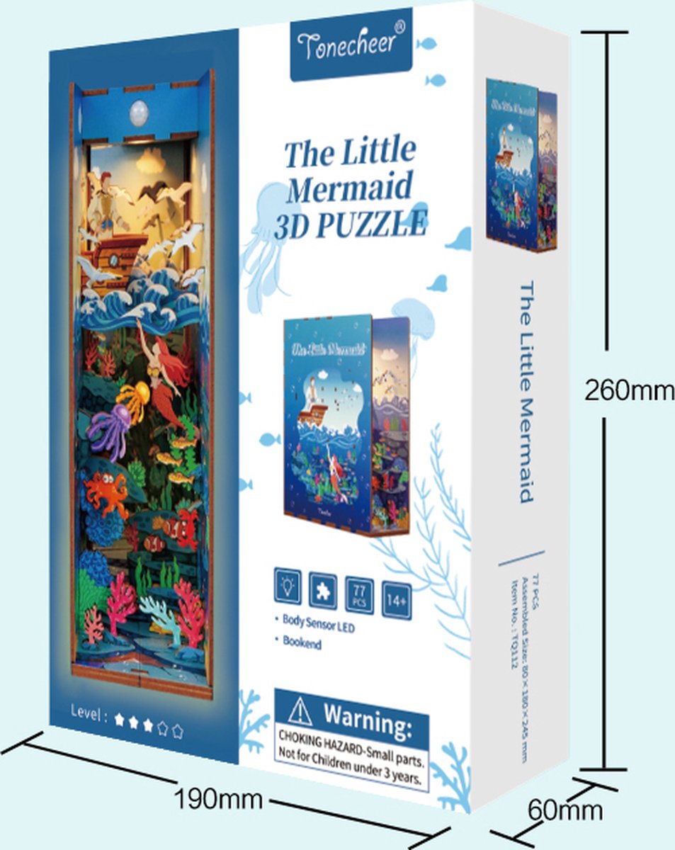 Tone\u002DCheer\u0020Book\u0020Nook\u0020Little\u0020Mermaid\u0020Verlicht\u0020DIY\u0020Modelbouw\u0020Knutselen Tone\u002DCheer\u0020Book\u0020Nook\u0020Little\u0020Mermaid\u0020Verlicht\u0020DIY\u0020Modelbouw\u0020Knutselen