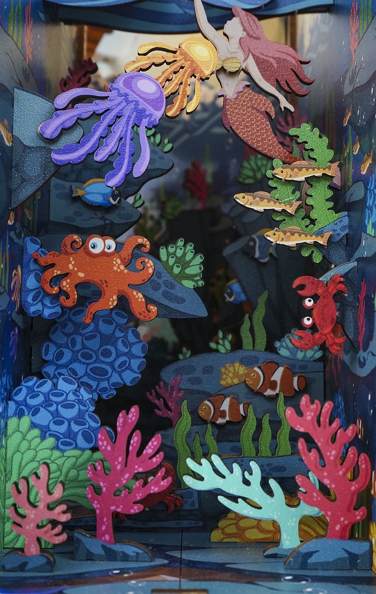 Tone\u002DCheer\u0020Book\u0020Nook\u0020Little\u0020Mermaid\u0020Verlicht\u0020DIY\u0020Modelbouw\u0020Knutselen Tone\u002DCheer\u0020Book\u0020Nook\u0020Little\u0020Mermaid\u0020Verlicht\u0020DIY\u0020Modelbouw\u0020Knutselen