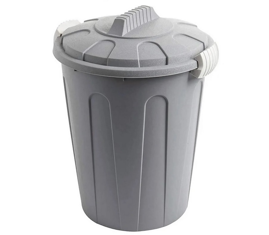 MaxiTon\u0020afvalemmer\u0020afvalbak\u0020met\u0020deksel\u002040\u0020liter\u0020polypropyleen\u0020grijs