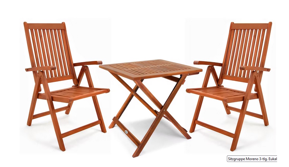 Tuinset\u0020inklapbaar\u0020Moreno\u00203\u002Ddelig\u0020eucalyptushout\u0020FSC\u002Dgecertificeerd