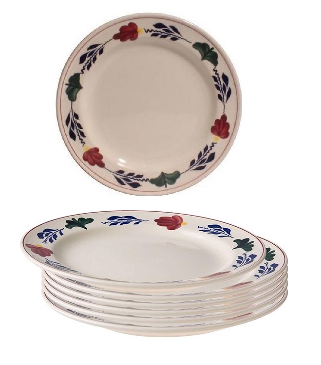 Boerenbont\u0020plat\u0020Lunchbord\u002024cm\u0020set\u0020van\u00204\u0020stuks