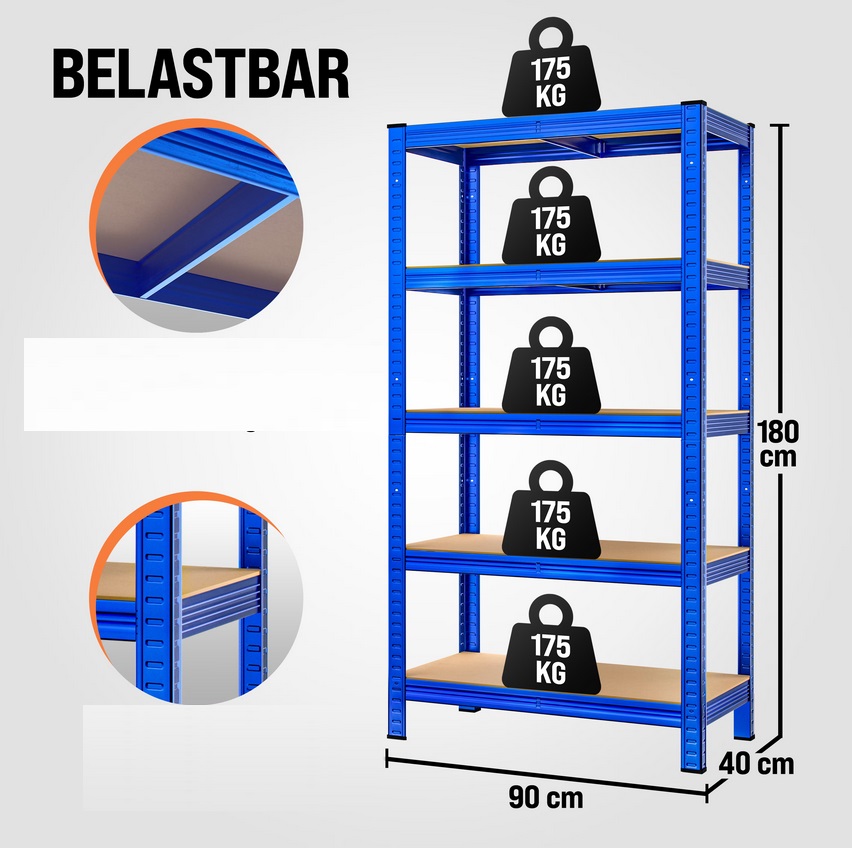 Metalen\u0020Opbergrek\u0020tot\u0020875kg\u0020blauw\u0020Set\u00202\u0020Stuks Metalen\u0020Opbergrek\u0020tot\u0020875kg\u0020blauw\u0020Set\u00202\u0020Stuks