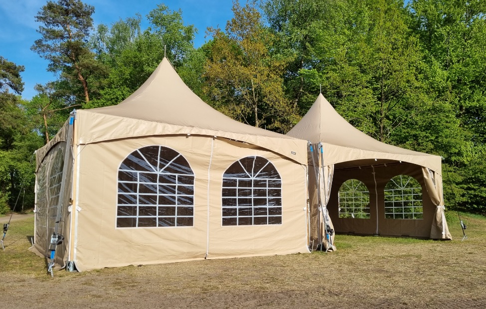 Stijlvolle\u0020PAGODE\u0020KEDER\u0020TENT\u0020RONDE\u0020PALEN\u0020\u002D\u0020INCL\u0020ZIJWANDEN\u0020\u002D\u00205x5\u0020mtr