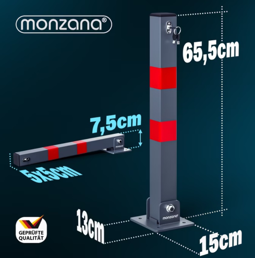 Parkeerslagboom\u00205x5x65\u0020cm\u0020incl\u0020Sleutel\u0020